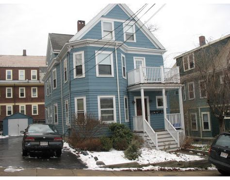 Somerville, MA : blue house photo, picture, image (Massachusetts ... Massachusetts Houses, Somerville Massachusetts, American Style House, Environment Photo, Bloxburg Building, 3d Space, House Photo, Sims 4 Build, Building Ideas