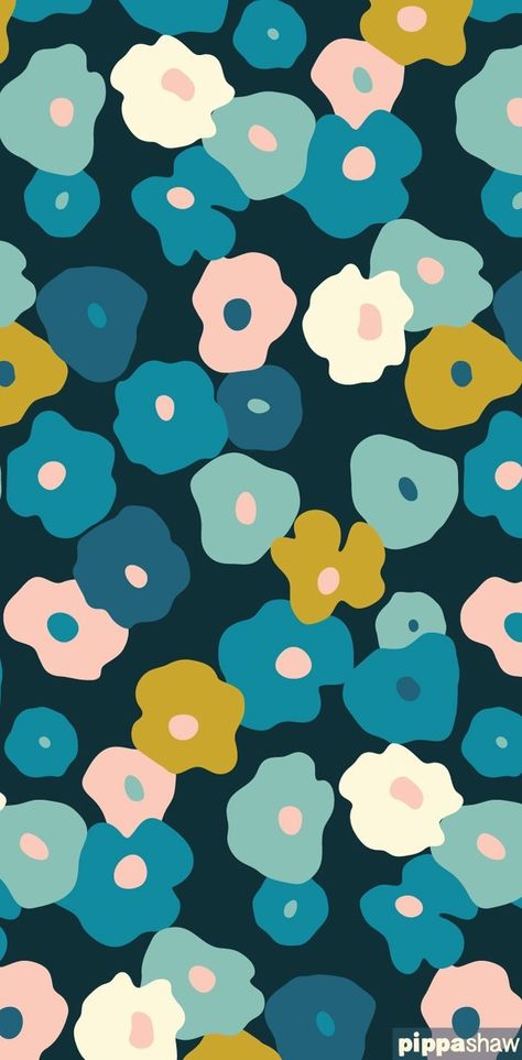 Flowers Pattern Illustration, Fabric Color Palette, Scandi Pattern, Nasturtium Flowers, Vintage Flower Pattern, Patterns Illustration, Retro Flower Pattern, Floral Pattern Wallpaper, For Wallpaper