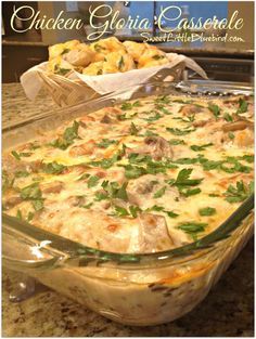 Chicken Gloria Recipe, Chicken Gloria Casserole, Chicken Gloria, Easy Baked Ziti, Betty Crocker Recipes, Main Dish Casseroles, Best Casseroles, Best Chicken Recipes, Chicken Recipes Casserole