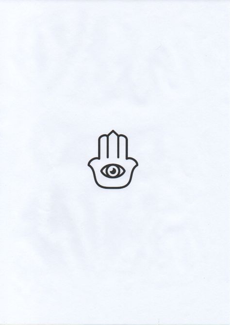 Minimalist Hamsa Tattoo, Evil Eye Stick And Poke, Mini Hamsa Tattoo, Tiny Hamsa Tattoo, Hamsa Tattoo Simple, Hamsa Tattoo Design Simple, Tattoos For Good Luck, Hamsa Hand Drawing, Greek Eye Tattoo