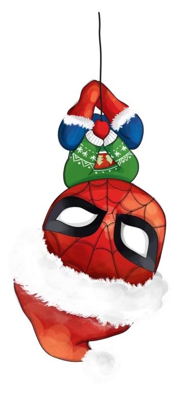 Christmas Front Porch Decor Ideas, Immagini Grinch, Christmas Front Porch Decor, Spiderman Christmas, Mug Noel, Superhero Christmas, Front Porch Decor Ideas, Outdoor Farmhouse, Christmas Spider