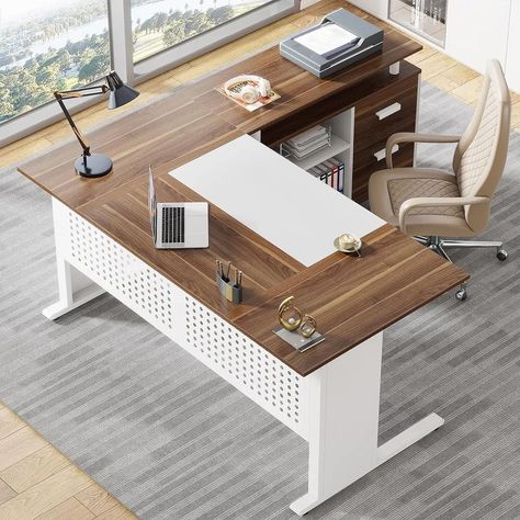 T shaped office desk