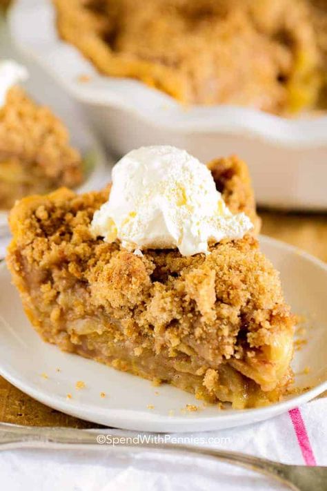 The Best Apple Crumb Pie Ever! Apple Crumble Pie Recipe, Apple Crumb Pie, Crumb Pie, Apple Crumble Pie, Apple Crumb, Best Apple Pie, Easy Apple Pie, Pie Crumble, Easy Pie Recipes