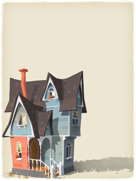 I want to live here! Artist? Morning Friend, Bg Design, Cartoon House, Building Illustration, House Illustration, Number Games, Cartoon Background, Prop Design, Animation Background