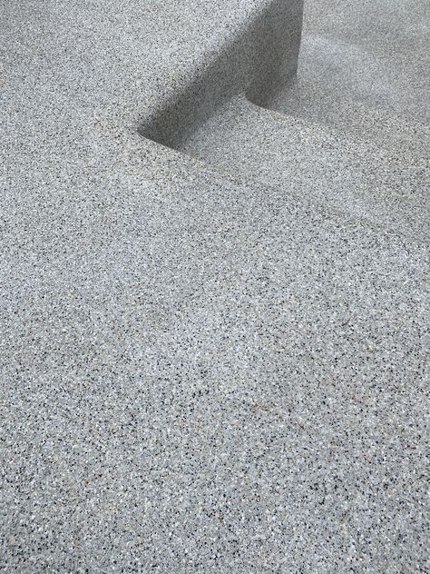 Stonescapes French Gray, Pool Paving, Permeable Paving, Front Wall Design, Aesthetic Post, Pool Finishes, White Terrazzo, French Gray, Internal Courtyard