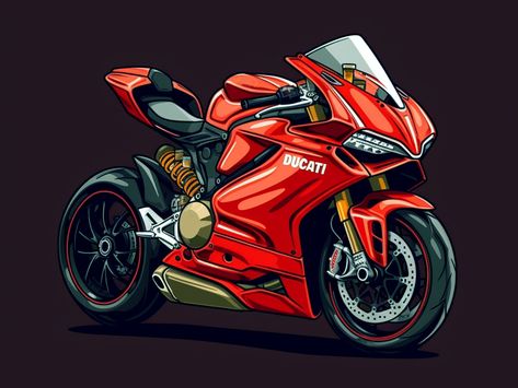 Ducati Dreams: A Vector Illustration of the Iconic Bike by Mou's Artgraphy Red Bike, Bike Illustration, Man Wallpaper, Bike Design, Ducati, Global Community, Creative Professional, Vector Art, Vector Illustration