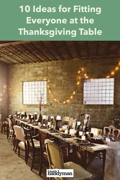 Long Table Thanksgiving, Table For 20 People Dining, Extra Seating For Thanksgiving Dining Room Tables, Thanksgiving Table Setting Ideas For Large Group, Thanksgiving Table Seating Ideas, Thanksgiving Large Table Settings, Thanksgiving Tables For A Large Crowd, How To Seat 20 People For Dinner, Thanksgiving Table For Large Group