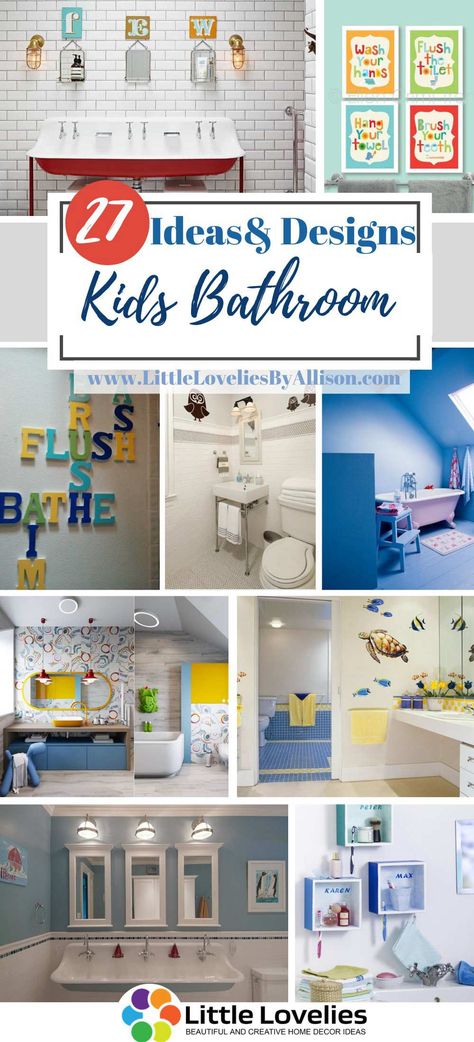 These kids’ bathroom ideas will make everyone want to take a piece of inspiration from you! The Idea Behind Designing A Good Kids Bathroom Kids are very bubbly and fun, which is the ultimate inspiration for you to design your kid’s bathroom accordingly! A fun color scheme along with an interplay of interesting accessories does the trick. Stay tuned as we introduce you to some exciting kids’ bathroom ideas that #KidsBathroom Kids Bathroom Design Ideas, Kids Bathroom Color Ideas, Kids Bathroom Paint Ideas, Children’s Bathroom Ideas, Kids Bathroom Remodel Ideas, Kid And Guest Bathroom Ideas, Kids Bathroom Inspiration, Preteen Bathroom Ideas, Boy Bathroom Ideas Kid