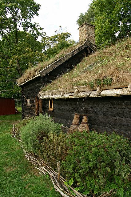 Helsingborg/ Fredriksdal | Flickr - Photo Sharing! Willow Fencing, Sod Roof, Turf Roof, Swedish Houses, Fairytale Houses, Earth Sheltered Homes, Grass Roof, Roof House, Earth Sheltered