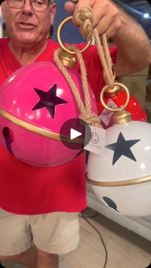 1.4K views · 330 reactions | Jingle all the way!  Comment BELL for the link.  Made of metal and for indoor/outdoor use.  Open Oct 19 through Dec 8, Wednesday through Sunday, 9am to 6pm, 2411 W. Main St, Des Arc, Arkansas. #jinglebells #christmasdecoration #christmaswarehousesale #christmaswarehouse #desarc #christmasdecor #metalbells | Guess and Company | Scott Dugdale · Deck The Halls Jingle Bells Decorations Ideas, Oversized Christmas Bells, Giant Christmas Bells, Bell Decorations, Jingle All The Way, Jingle Bell, Dec 8, Deck The Halls, Christmas Door