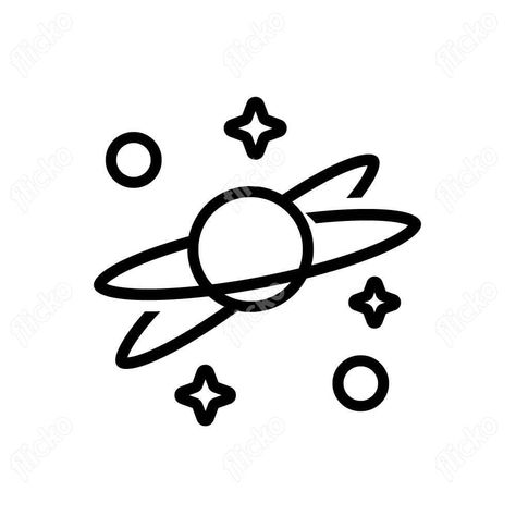 Planets Outline, Planet Vector, Planet Icon, Planet Drawing, Space Icons, Black Planet, Element Illustration, Design Apps, Planet Design