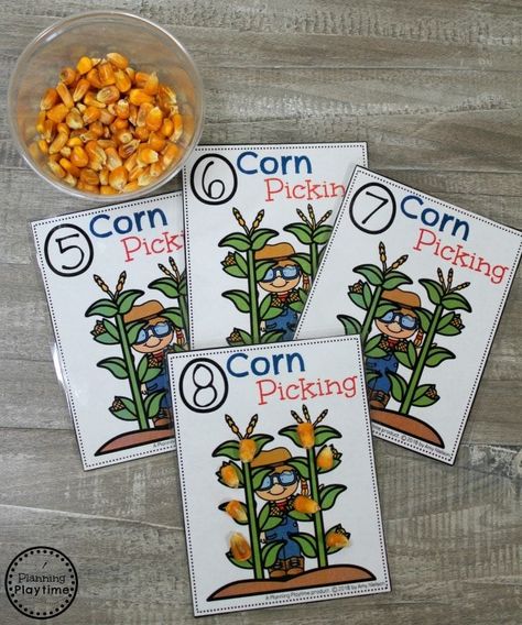 Corn Counting Preschool, Preschool Farming Activities, Scarecrow Theme Preschool, Farm Theme Kindergarten, Corn Preschool, Preschool Farm Activities, Preschool Farm Theme, Farm Activities Preschool, Farm Week