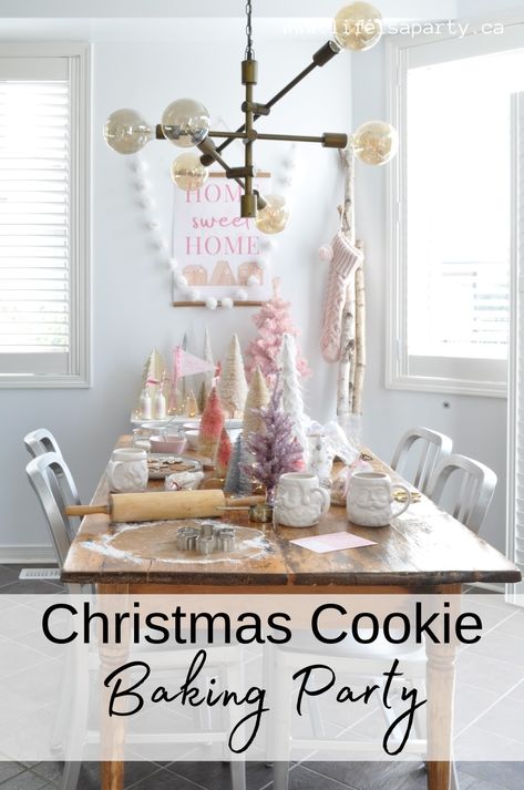 Christmas Cookie Baking Party, Cookie Baking Party, Baking Party Ideas, Cookie Decorating Station, Hawiian Party, Gingerbread House Decorating Party, Christmas Cookie Baking, Christmas Desserts Party, Gingerbread House Decorating