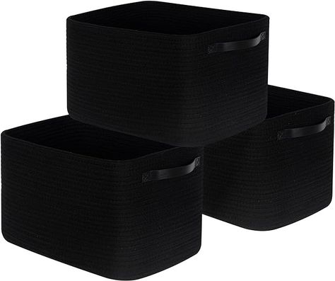 Amazon.com: MINTWOOD Design 3-Pack Storage Baskets for Shelves, Decorative Baskets for Organizing, Woven Baskets for Storage, Book Basket Cube Storage Bin Box, Pantry Closet and Shoe Organizers, Forest Green : Baby Storage Baskets For Shelves, Book Basket, Baskets For Storage, Baskets For Shelves, Shoe Organizers, Black Storage, Cube Storage Bins, Pantry Closet, Book Baskets