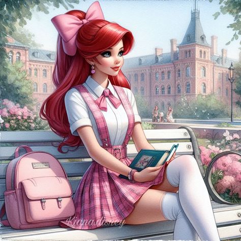 Belle Inspired Outfits, Princess Fan Art, Ariel Disney Princess, Disney Princess Comics, Disney Female Characters, Disney Character Art, Ariel Disney, Disney Princess Artwork, Disney Princess Fan Art