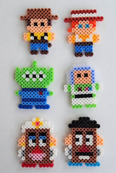 Perler Bead Magnets, Toy Story Character, Melty Bead Designs, Perler Beads Ideas, Melt Beads Patterns, Hamma Beads Ideas, Easy Perler Bead Patterns, Melty Bead Patterns, Pearl Beads Pattern