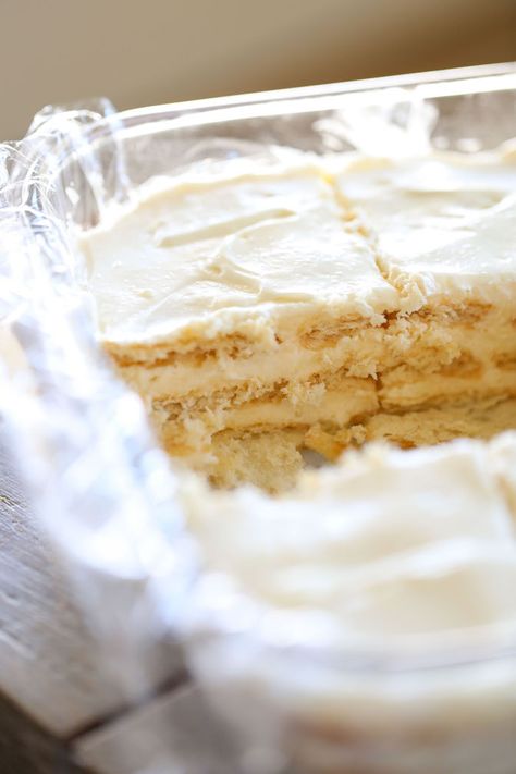 Salted Caramel Ritz Cracker Ice Box Cake is a dreamy, creamy, no-bake, salty sweet icebox cake! Perfect dessert for summer! Caramel Icebox Cake, Ritz Cracker Crust, Ice Box Cake, Ritz Cracker Recipes, Ritz Cracker, Coconut Ice, Coconut Ice Cream, Cold Desserts, Bake Dessert