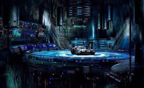 The Batcave in Batman vs Superman: Dawn of Justice. Dark Knight Wallpaper, Batman Batcave, Wayne Manor, Dc Comics Artwork, The Dark Knight Rises, Batman Universe, Batman The Dark Knight, Batman V, Batman Vs Superman