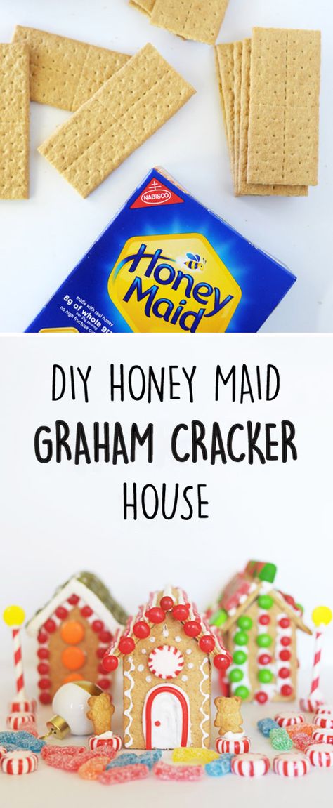 Looking for a fun winter activity for your annual holiday party? Grab some colorful embellishments—like Sour Patch Kids—and set up a decorating station for younger party guests to make these DIY Graham Cracker Houses! Using HONEY MAID Graham Crackers, you can even find all the dessert essentials you need to recreate these festive centerpieces at Walmart! Graham Cracker Houses, Graham Cracker Gingerbread, Graham Cracker House, Graham Cracker Gingerbread House, Cracker House, Budget Christmas, Holiday Kids, Festive Centerpieces, Winter Activity