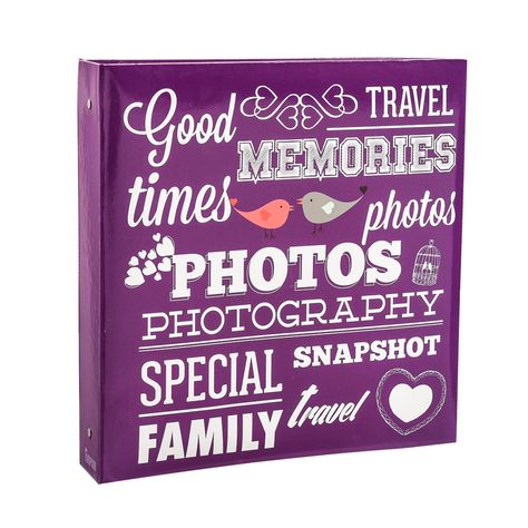 Arpan Large Slip In Photo Album Holds 500 Photos 6'' x 4'' - Purple Picture Storage, Photo Binder, Wooden Memory Box, Book Binder, Memory Album, Family Photo Album, Picture Albums, Album Book, Stamp Pad