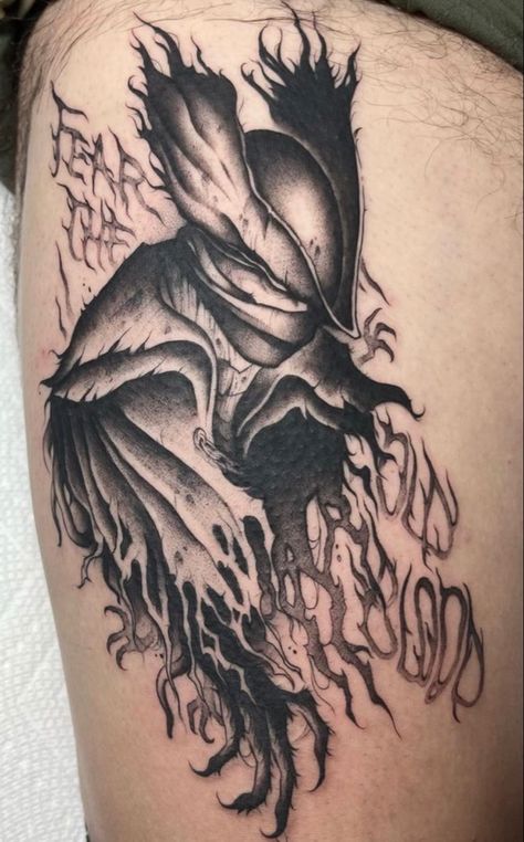 Bloodborne Tattoo Design, Bloodborne Tattoo, Historical Tattoos, Claw Tattoo, Blood Tattoo, Brother Tattoos, Soul Tattoo, Old Blood, Gaming Tattoo