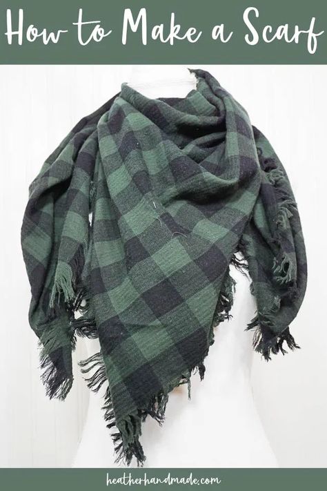 Diy Blanket Scarf, Projects For Women, Advanced Sewing Projects, Sewing Scarves, Sew Tutorials, Altering Jeans, Sewing Gift Ideas, Make A Blanket, Braided Scarf