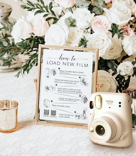 Wedding Guest Book Ideas, Polaroid Wedding, Guest Book Ideas, Instax Mini 9, Polaroid Guest Book, Instax Camera, Fuji Instax, Wedding Reception Signs, Photos Booth