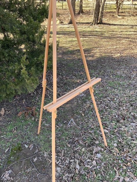 Wood Floor Easel Wedding Sign Stand | Etsy Wedding Sign Stand, Wedding Easel, Craft Displays, Reception Seating Chart, Floor Easel, Wedding Welcome Board, Tabletop Easel, Wedding Reception Seating, Wedding Backdrop Design