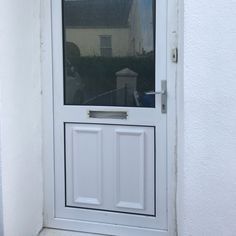 Painted Front Door With Window, Pvc Front Door Makeover, Front Door Furniture Ideas, Paint Upvc Front Door, Pvc Painted Door, Pvc Door Makeover, Paint Pvc Door, Painting Pvc Door, Painting Upvc Door