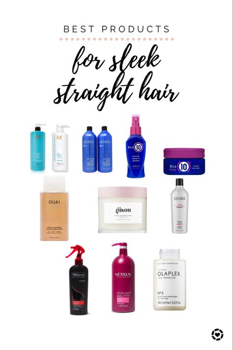 Sleek Hair Products, Straight Hair Care Products, Best Products To Straighten Curly Hair, Hair Care Products For Thick Hair, Good Hair Products For Straight Hair, Product For Straight Hair, Hair Curling Products For Straight Hair, Best Hair Care Products For Straight Hair, Best Hair Products For Straight Hair