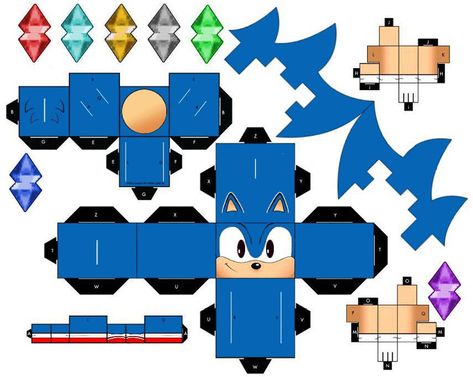 Gamer Svg, Hedgehog Craft, Sonic Birthday Parties, Sonic Party, Hedgehog Birthday, Sonic Birthday, Classic Sonic, Paper Toys Template, Game Party