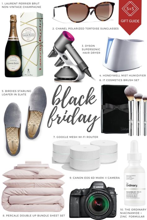 With less than two weeks to go I am sharing my Black Friday Shopping List, the ten items I am lusting after and hope will go on sale this year. Black Friday Shopping List, Sparkle Shoes, Vintage Champagne, Tortoise Sunglasses, My Black, It Cosmetics Brushes, Black Friday Shopping, Holiday Gift Guide, Brush Set