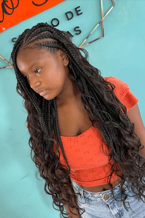 braided hairstyles, teen style, hair looks Teenage Black Girls Braided Hairstyles, Teenage Hairstyles Black Girls Teenagers, Hairstyles For Black Teenage Girls Style, Braids For Teenage Girls Hair Black, Braids For Black Girls Teens, African Braids Hairstyles For Teens, Hair Styles For Teens Girl, Braided Hairstyles For Black Teens, French Braids With Curls