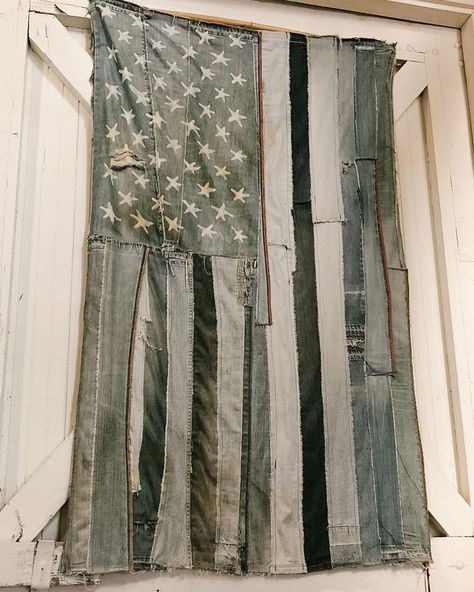 Textile Experimentation, Denim Art, Fashion Collage, American Pride, Hard Working, July 4, Vintage Denim, American Vintage, American Flag