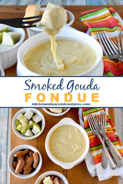 Gouda Cheese Fondue, Gouda Fondue, Easy Cheese Fondue, Cheddar Fondue, Melting Pot Recipes, Fondue Dippers, Easy Fondue, Raclette Recipes, Beer Cheese Fondue