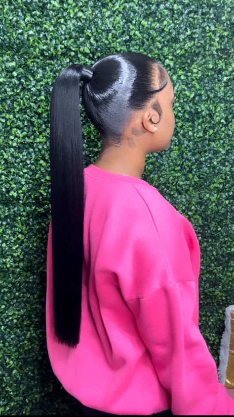 Invisible Ponytail Weave Black Women, Ponytail Weave Black Women, Weave Black Women, Ponytail For Black Women, Cute Ponytail Styles, Ponytail Weave, Invisible Ponytail, Cute Ponytail Hairstyles, Low Ponytail Hairstyles