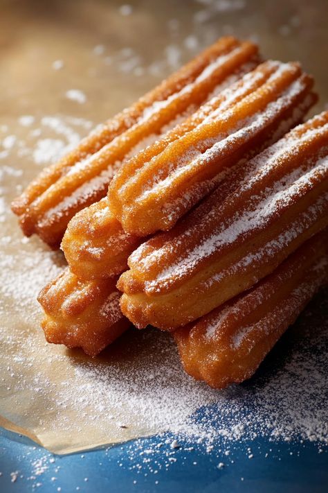 Homemade Churros Homemade Churros Easy, Churro Sauce, Churro Desserts, Churros Aesthetic, Mexican Photoshoot, September Dinner, Best Churros Recipe, Cinnamon Churros, Churro Dessert