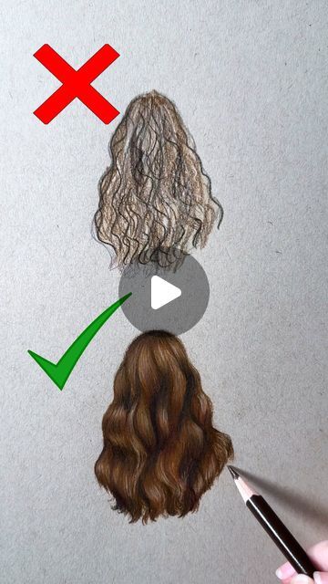 Drawing Ideas For Digital Art, How To Draw With Colored Pencils, Drawing Ideas Videos, Color Pencil Drawing Tutorial, Pencil Drawings For Beginners, Prismacolor Art, Hair Sketch, Drawing Process, Painting Art Lesson