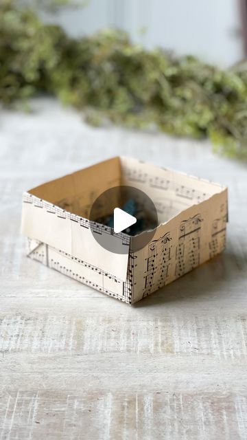 gina luker | arts + crafts on Instagram: "DIY paper crates - these remind me of old fashioned berry crates and would be such a fun way to hold treasures 🖤 What would you put inside? Of course you can make this out of any kind of paper - so the sky is the limit on how you can do these folded paper boxes." How To Make A Box Out Of Paper, The Sky Is The Limit, Folded Paper, Paper Boxes, Crate Paper, Sky Is The Limit, Instagram Diy, Old Paper, Paper Box