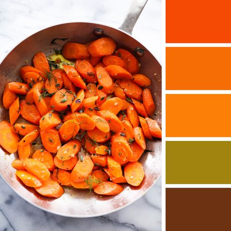 Herb Carrots, Butter Herb, Carrot Colour, Food Inspired, Colour Palettes, Garlic Butter, Color Pallets, Color Palettes, Color Inspiration