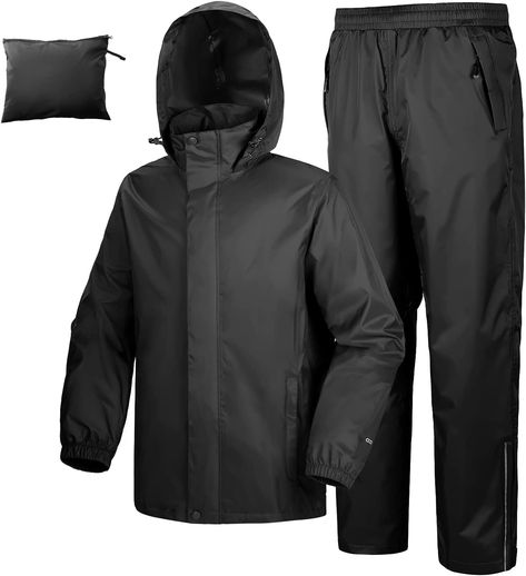 Motorcycle Rain Gear, Mens Rain Jacket, Rain Suits, Rain Suit, Hooded Rain Jacket, Rain Pants, Elastic Rope, Rain Gear, Rainy Days