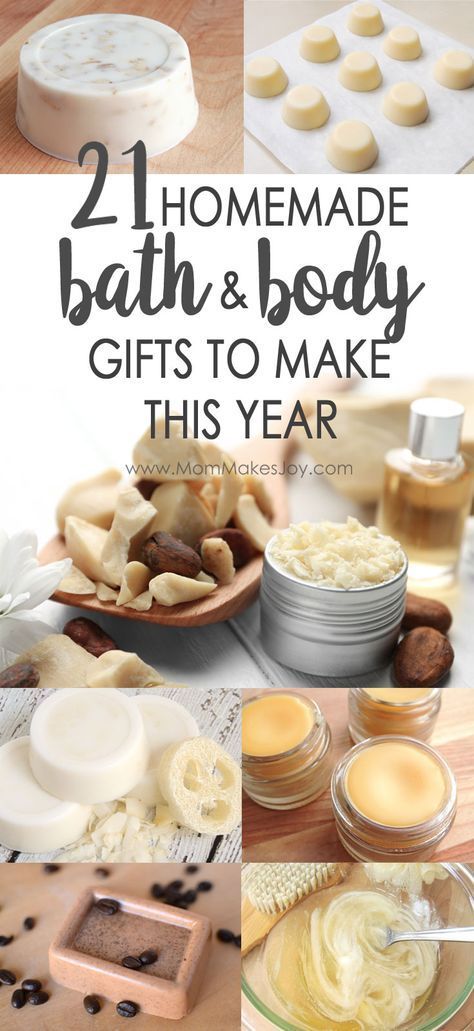 Looking for the perfect gift for a loved one, acquaintance, neighbor, or coworker? These 21 DIY bath and body gifts are easy to make and will not disappoint! | Gift Ideas | Holiday gift ideas | Bridal shower favors | Baby shower favors via @mommakesjoy Spa Crafts, Homemade Spa, Bee Stuff, Diy Organizer, Gifts To Make, Homemade Bath, Homemade Soap Recipes, Bath Gift, Diy Spa