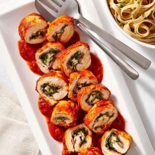 Quick Chard, Prosciutto and Mozzarella Stuffed Chicken Breast (Braciole) Pounded Chicken, Mozzarella Stuffed Chicken Breast, Healthy Stuffed Chicken, Prosciutto And Mozzarella, Braciole Recipe, Stuffed Chicken Recipe, Healthy Italian Recipes, Stew Chicken Recipe, Healthy Italian