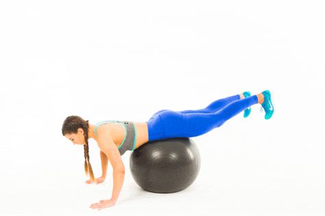 6 Ways to Get the Roundest Butt Ever With an Exercise Ball Strong Glutes, Barbell Hip Thrust, Gluteal Muscles, Gym Ball, Exercise Ball, Yoga Ball, Big Muscles, An Exercise, Back Workout