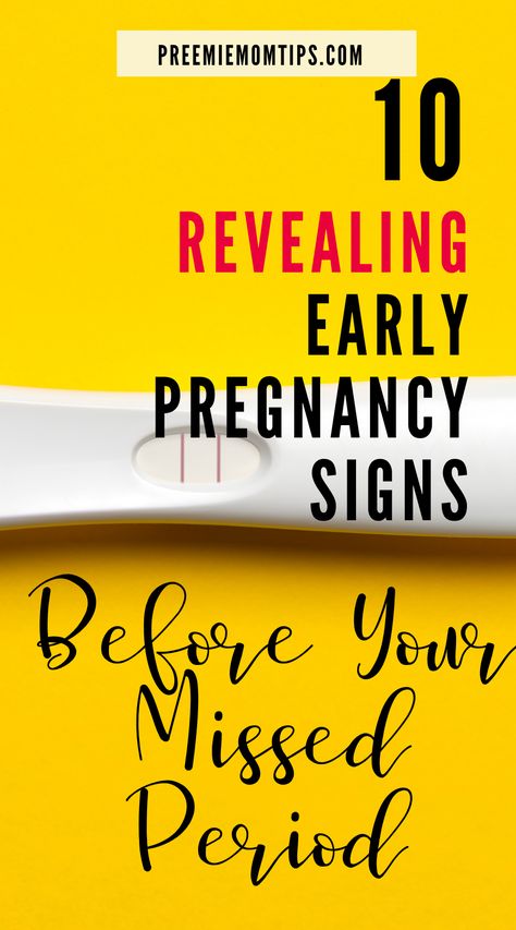 Can you tell if you're pregnant even before your missed period? These 10 revealing early pregnancy signs will show up before your missed period. Are you expeiencing any of them? #pregnancy #pregnancysigns #baby Signs Your Pregnant, Pregnancy Symptoms Before Missed Period, 1 Week Pregnant, Missed Period, Pregnancy Ideas, Home Pregnancy Test, Early Pregnancy Signs, Positive Pregnancy Test, Pregnancy Must Haves