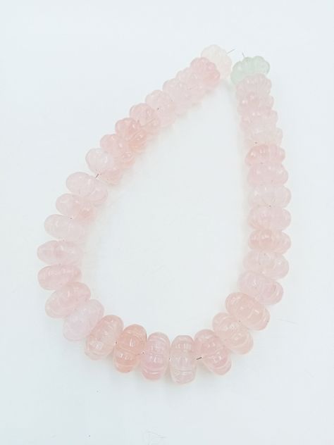 10 Pieces Natural Rose Quartz Carved Melon Rondelle Beads, Quartz Pumpkin Beads, Rose Quartz Hand Carved Melon Gemstone Beads, 16MM SALE Pumpkin Beads, Pumpkin Bead, Rose Quartz Gemstone, Bag Cover, Pink Gemstones, Quartz Rose, Gemstone Colors, Favorite Things Gift, Melon