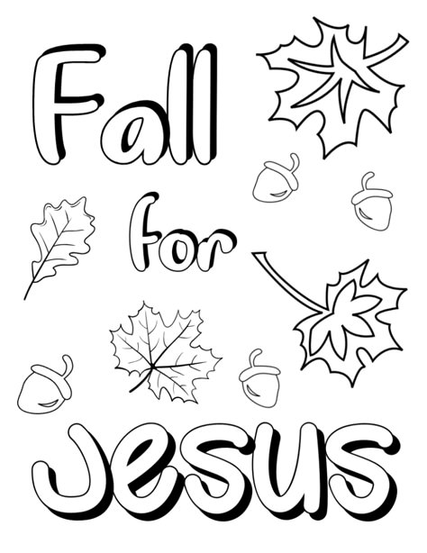 Fall For Jesus Coloring Page, Christian Fall Coloring Pages, Fall Sunday School Crafts, Sunday School Activity Sheets, Free Sunday School Printables, Sunday School Coloring Sheets, Verse Coloring Pages, Free Bible Coloring Pages, Fall Coloring Sheets