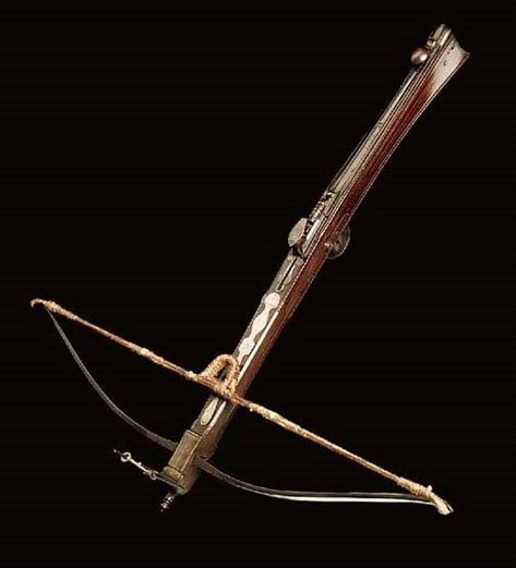 A FINE ENGLISH BULLET CROSSBOW , BY JONATHON JOHNSON, WIGAN, CIRCA 1750 | Christie's Crossbow Fantasy, Comfort Characters, Crossbow, Second Chance, Rapunzel, Knights, Art Reference, Concept Art, Hunting