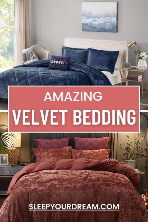 Velvet Bedding: Luxurious Comfort for Your Bedroom Velvet Duvet Cover Luxury Bedding, Bedding Styling, Velvet Duvet Cover, Velvet Bedding, Velvet Duvet, Velvet Bed, Bed Styling, Getting Cozy, Luxury Bedding