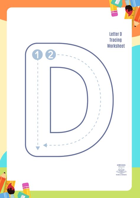 These FREE tracing letter D worksheets will help your little ones practice their alphabet by learning one letter at a time!

Homeschool preschool - homeschooling - ABC - alphabet worksheets free - free printables - letter tracing free Letter D Tracing, D Worksheet, Preschool Homeschooling, Letter D Worksheet, Beginning Sounds Worksheets, Homeschooling Preschool, Creative Lesson Plans, Abc Coloring Pages, Homeschool Freebies